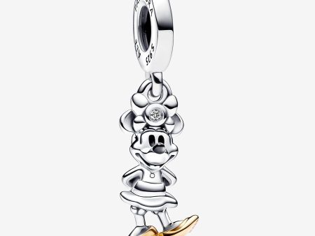 Disney 100th Anniversary Minnie Mouse Lab-grown Diamond Dangle Charm Online now