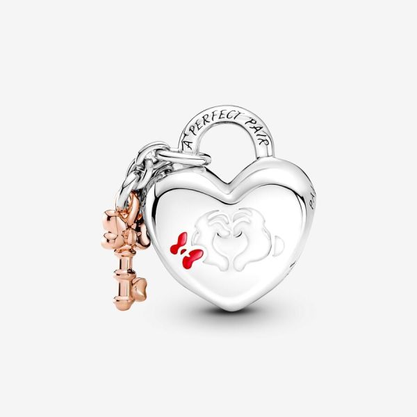 Disney Mickey Mouse & Minnie Mouse Padlock Charm Online Sale