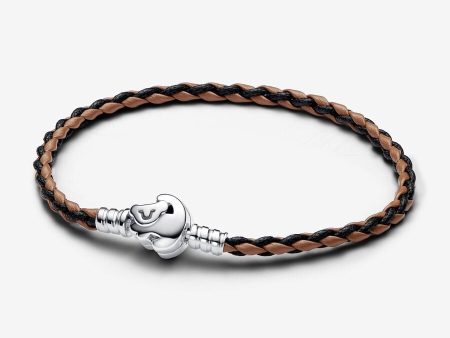 Disney The Lion King Clasp Pandora Moments Braided Leather Bracelet Online now