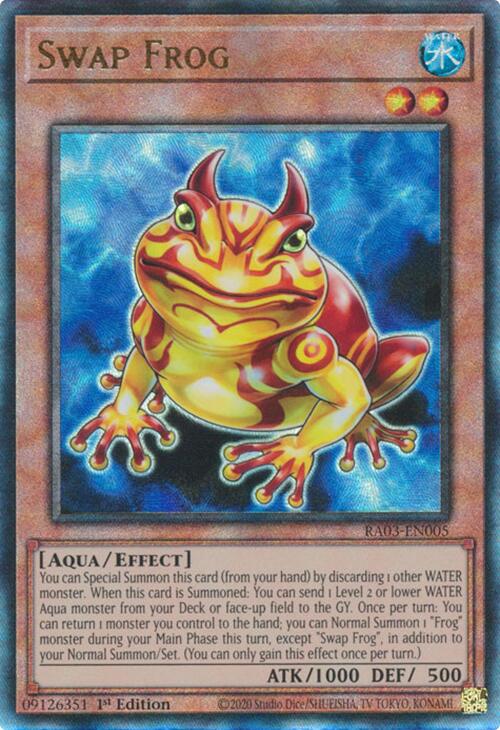 Swap Frog (UTR) [RA03-EN005] Prismatic Ultimate Rare For Sale