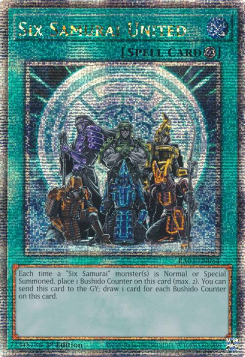 Six Samurai United (Quarter Century Secret Rare) [RA03-EN054] Quarter Century Secret Rare For Sale