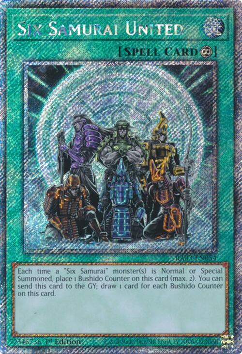 Six Samurai United (Platinum Secret Rare) [RA03-EN054] Platinum Secret Rare Discount