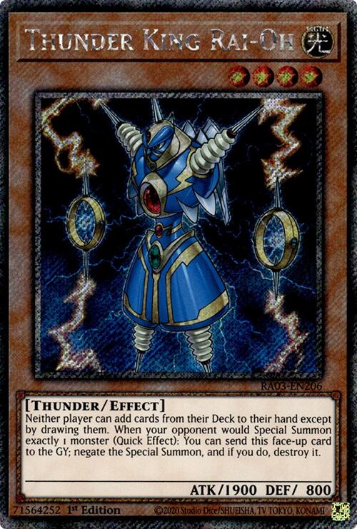 Thunder King Rai-Oh (Platinum Secret Rare) [RA03-EN206] Platinum Secret Rare For Cheap