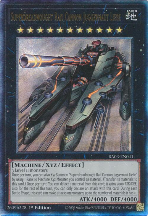 Superdreadnought Rail Cannon Juggernaut Liebe (UTR) [RA03-EN041] Prismatic Ultimate Rare Online Sale