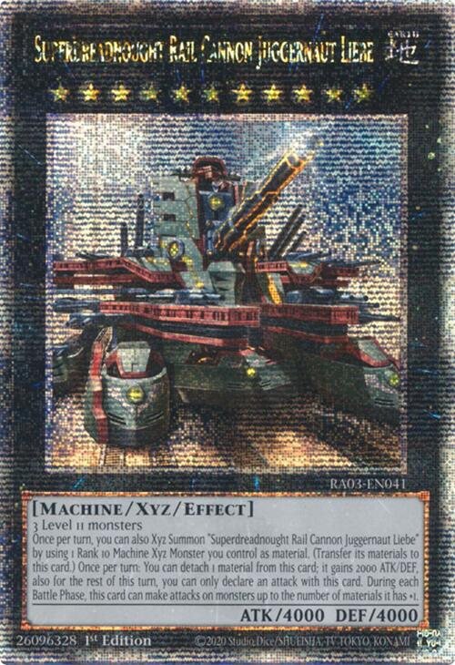 Superdreadnought Rail Cannon Juggernaut Liebe (Alternate Art) (Quarter Century Secret Rare) [RA03-EN041] Quarter Century Secret Rare Online Hot Sale