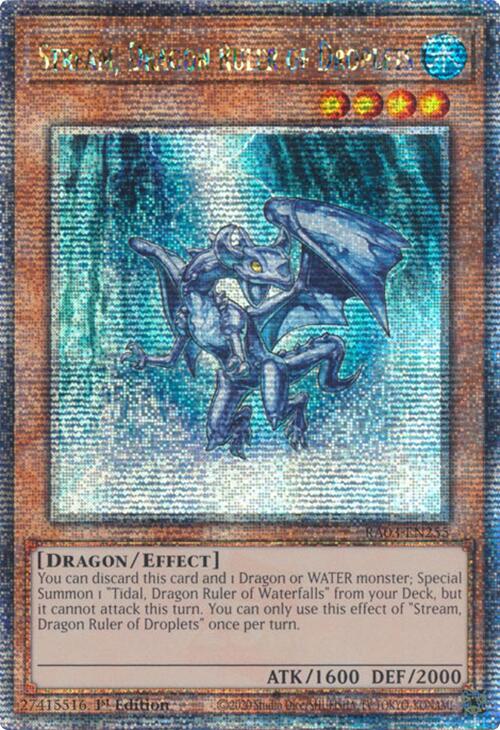 Stream, Dragon Ruler of Droplets (Quarter Century Secret Rare) [RA03-EN255] Quarter Century Secret Rare Online now