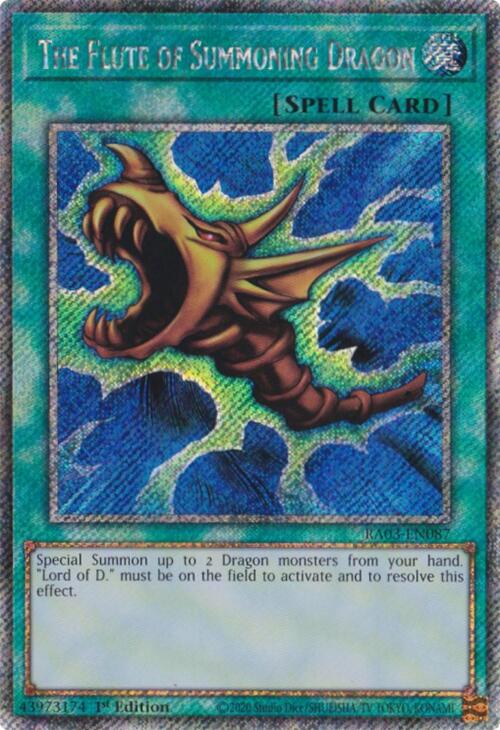 The Flute of Summoning Dragon (Platinum Secret Rare) [RA03-EN087] Platinum Secret Rare For Discount