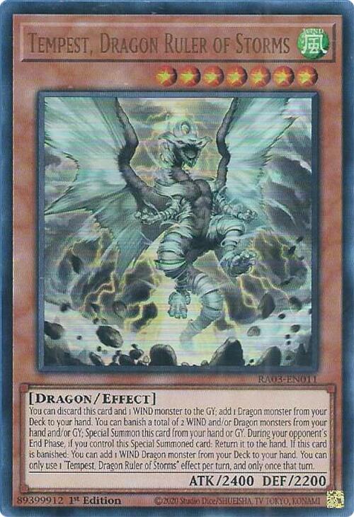 Tempest, Dragon Ruler of Storms (UR) [RA03-EN011] Ultra Rare For Sale