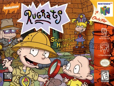 RUGRATS SCAVENGER HUNT  - N64 (W BOX & MANUAL) Cheap