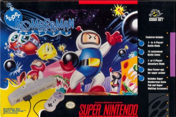 SUPER BOMBERMAN PARTY PACK (W MULTITAP)  - SNES (W BOX & MANUAL) Hot on Sale